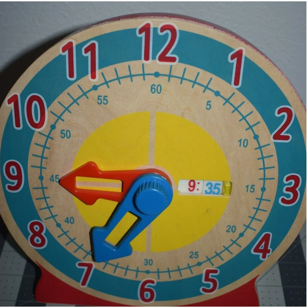 Melissa & Doug Turn & Tell Wooden Educational Learning Clock Toy 4284 Classic